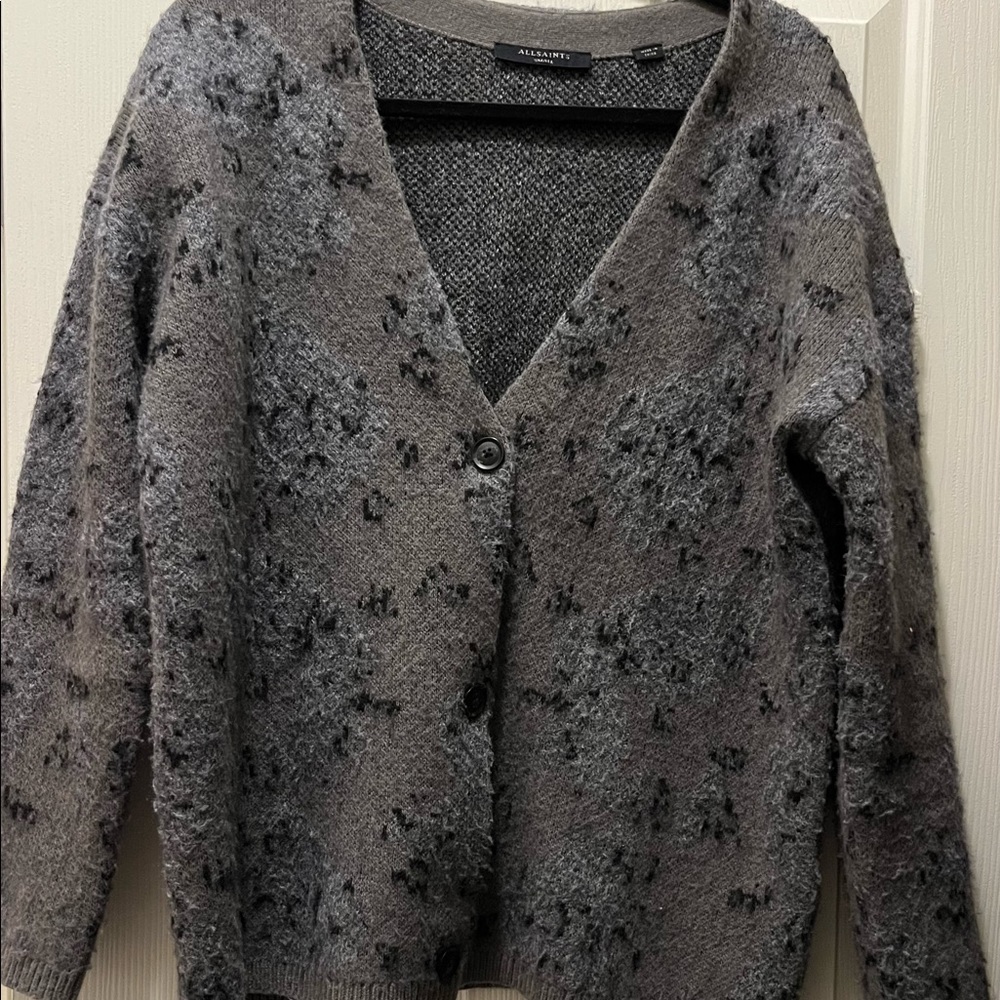 ALL SAINTS Camo Cardigan Sweater Size small Wool-blended - wore once